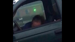 Wife caught sucking friend in driveway