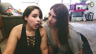 Say no to husband CAUGHT us, I guess we'll have to suck HIS load of shit to make up for it!! Ft. Paige Steele - Clip 2