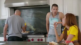 Sausage And Brother's Cock Be expeditious for Breakfast-Vanna Bardot